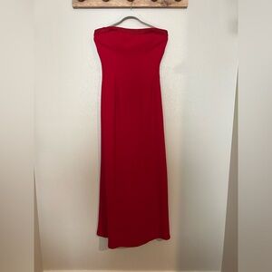 Prom/Gala Stunning Red Strapless A-Line Gown by Andrea Polizzi for Rex Lester